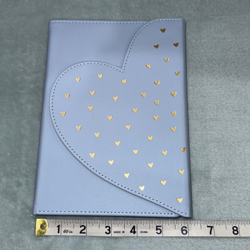 Light Blue with Gold Hearts Notebook - Picture 12 of 14